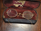 Antique vintage Steven s   Co  Gold-filled Small Glasses With Illinois Case