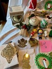 Vintage Primitive Country Folk Art Christmas Ornament Wooden  Lot Of 25  6