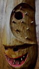 Vintage Large  Native American Inuit Wood Carved Face Mask  16 x6 5 x3 5 