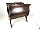 Vintage Butler Solid Mahogany Wood Magazine Rack  807 Newspaper Holder 2 Pocket