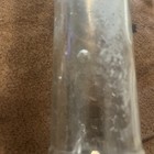 Antique   8  Clear Glass Apothecary Bottle With Air Pockets   Thick Base