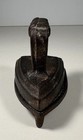 Vintage Mini Metal Cast Iron Sad Iron With Trivet  Salesman Sample - Toy