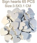 Wedding Guest Book Alternative Drop Top Frame  65 Hearts And 1 Large Hearts