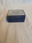 Vintage Lapis Lazuli Trinket Jewelry Box Ornate Natural Stone Blue Gold