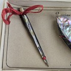 Abalone Tatting Shuttle   Awl Mother Of Pearl Sewing Set 1918 Antique Vintage