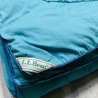 Vintage L l  Bean 80 s Camp Blanket Teal Blue Outdoor Sports Comforter 76x88