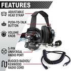 H41 Behind The Head Headset W  Adapter Cable For Rugged Radios  Kenwood  Racing
