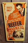 Vintage Reefer Madness Poster Ad Reproduction Metal Sign Free Shipping Marijuana