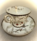 Antique Japanese Porcelain Hand Painted Cup And Saucer Set