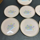 Vintage Otagiri Coaster Floral Tulips Laquerware With Case Set Of 6 Mcm