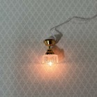 Dollhouse Ceiling Light Small Art Deco Style Hanging 12 Volt W  Plug 1 12 Scale