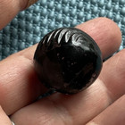 Huge Antique Victorian Black Glass Ball Button - 7 8   
