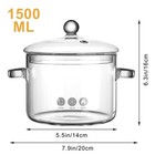 Clear Glass Pot For Cooking -1 5l 50 Fl Oz Glass Cookware Stew Pot On The Sto   