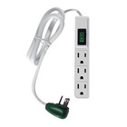 3 Outlet Power Strip Surge Protector With 2 5 Ft  Heavy Duty Cord