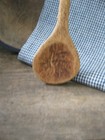 Primitive Antique Wooden Dumpling Spoon W Goose Neck Original Surface