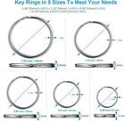 Key Rings Stainless Steel Assortment Heavy Duty Split Key Ring Loops In Small   