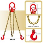 Lifting Chains With Adjuster Hooks 5 16 Inch X 10 Ft 7000lbs
