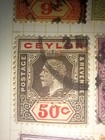 Ceylon Used Collection Qv   kgv Inc War Stamps   50c Elephant
