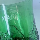 Marion   Indiana In Green Depression Souvenir Glass Gilded Gold Antique Cup