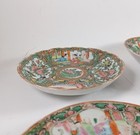 Antique Group Of Qing 19th Century Chinese Famille Rose Medallion Plates  Bowls