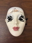 Vtg Ceramic Porcelain Hand Painted Wall Mask Mardi Gras Carnival New Orleans 7   