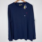 Polo Ralph Lauren Long Sleeve Crewneck T-shirt Men Xxl Blue Heathered Preppy Tee