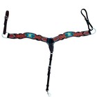 Custom Hand Tooled Leather Headstall Breast Collar Set Western Saddle Horse Tack