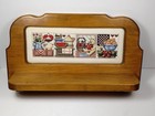 Vintage Wooden Shelf With Inset Cross-stitch Piece