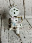 Vintage 1950 s Mcm Sugar Glazed Kitten Cat On Chair Figurine