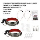 2x 60  Running Board Led Light Side Step Strip Bar White Amber Turn Signal Truck
