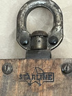 Starline Antique Large Wooden And Iron Block   Tackle Pulley Made In Usa