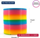 Giant Slinkie Coil Spring Toys For Kids - 6   Jumbo Rainbow Slinkie For Gift  Bi