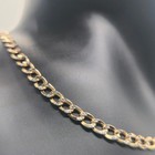 14k Yellow Gold Curb Chain Necklace 18  4 45mm 6 76g Hammered Diamond Cut Orone