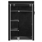 64  Portable Closet Storage Organizer Wardrobe Clothes Rack With Shelves Black