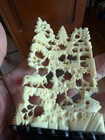  Vintage Chinese Garden Village Thin Carving  Intricate