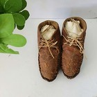 Antique Victorian Infant Booties   4-inch Soft Sole Doll Shoes