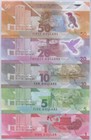 Trinidad   Tobago Set 5 Pcs 1 5 10 20 50 Dollars 2020 2021 Polymer P 60-63 Unc