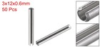 M3 X 12mm 304 Stainless Steel Split Spring Roll Dowel Pins Plain Finish 50pcs