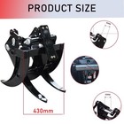 New Mini Excavator Grabber Wide Grapple For Mini Diggers Attachment Usa Stock