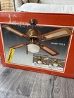 Vintage Smc Ceiling Fan 52    Polished Brass Finish Rattan Decorative New Nos