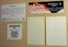 Duran Duran Lot     Vintage Stickers  Concert Card  Postcard  5 Items 