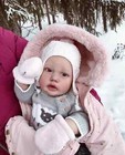 22  Reborn Baby Doll Girl Bald Head pianted Hair Finished Doll Handmade Toy Gift