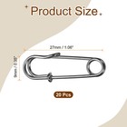 20pcs Safety Pins 27mm Electroplated Large Safety Pin For Clothes Gunmetal