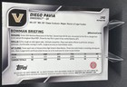 Diego Pavia 2025 Bowman Chrome University  190 Refractor 1st Prospect Commodores