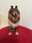 Collie Lassie Dog Hand- Painted Porcelain Figurine Japan Vintage Mcm 9 5    Video