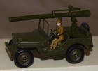 Vintage Dinky No  829 Jeep Avec Canon De 106 Sr Military Green In Original Box