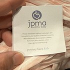 Pottery Barn Kids Emily   Meritt Pink White Striped Lined Ruffle Crib Skirt Nwt