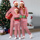 Christmas Family Pajamas Matching Set Striped Pajamas Classic Sleepwear Loung   