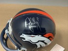 John Elway Signed Riddell Mini Helmet Broncos Auto Hof