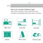 Led Strip Light For Kitchen Cabinet  12 Inch 5000k Daylight White  Usb Powered